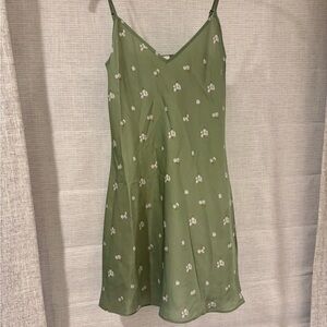 Green Floral Slip Dress